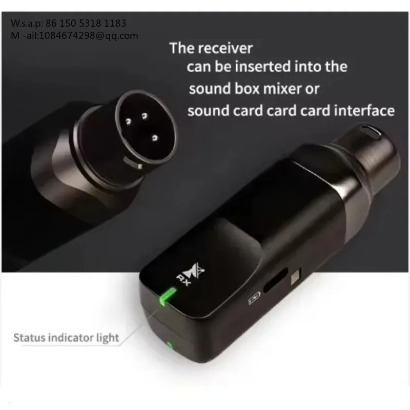 B-6 Saxophone and wind wireless microphone transmitter and receiver system NUX Sax mic view 4