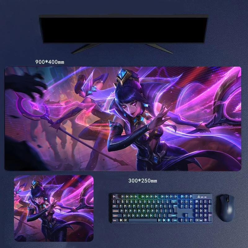 

30/60/70/80 см Deceiver LeBlanc сексуальная волшебница LOL резиновые коврики для мыши видеоигры HD настольный коврик клавиатуры компьютерная периферия