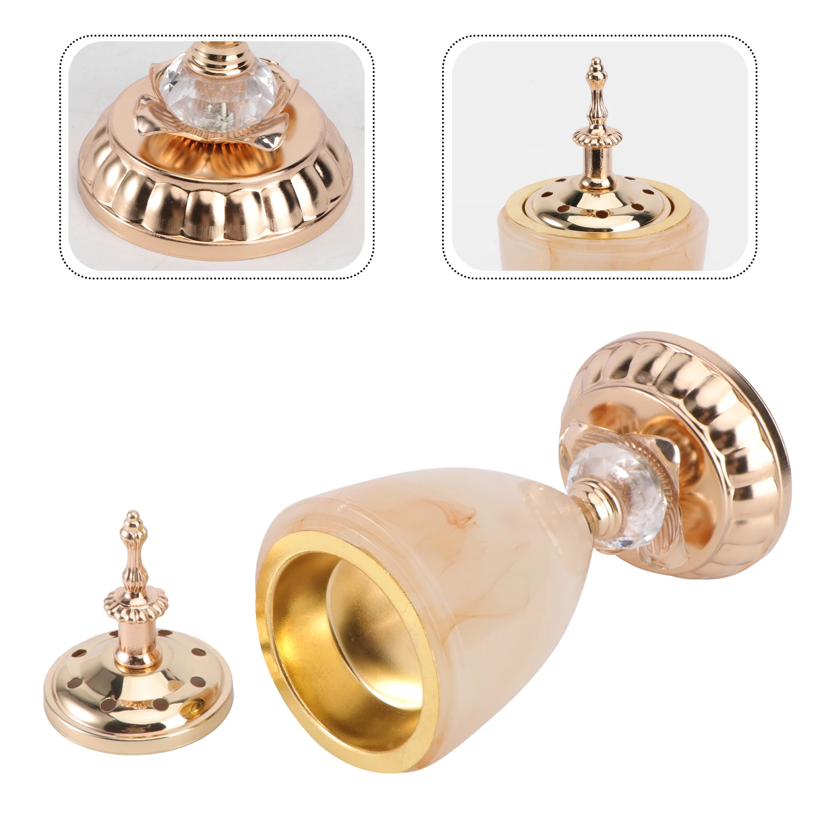 

Imitation Jade Aromatherapy nace Metal Incense Burner Compact Home Censer Holder Aroma Stove Burner Desktop