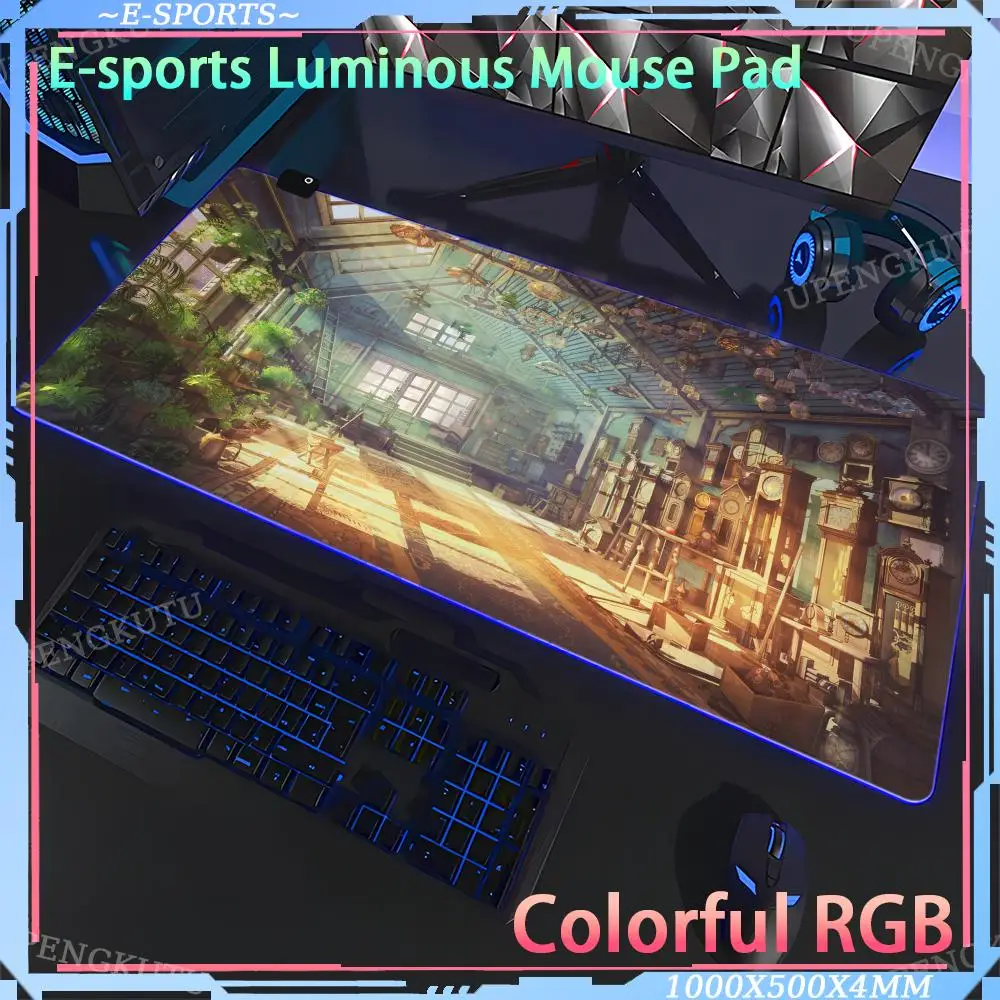 

RGB anime pad Writing accessories RGB gaming mouse pad desk accessories RGB H_hogwarts_Legacy game mouse pad