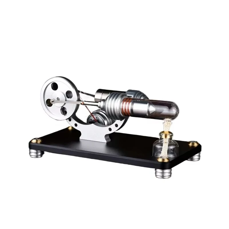 B-M Experimental Physics Black Engine DIY Micro External Combustion Engine Model Engine M14-03-L Toy