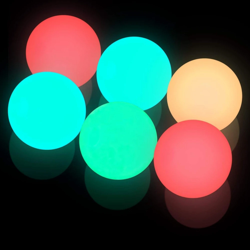 5 Stück für Kinder und Erwachsene, leuchtender klebriger Ball, elastischer Squishy-Ball, leuchtet im Dunkeln, Angst- und Stressabbau-Bälle, Partygeschenke – Detail 2
