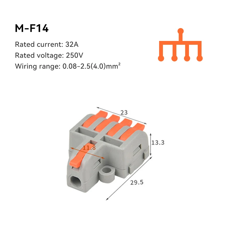 10/30/50 PCS Mini Snelle Bedrading Kabel Connectors Universele Compact Splitter Elektrische Geleiders Push-in Thuis klemmenblok