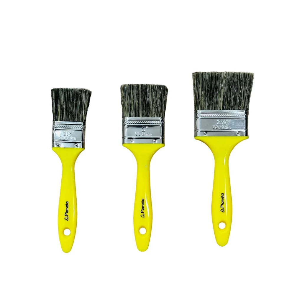 Pincel Trincha Para Pintura Com Cabo Amarelo 1 1/2