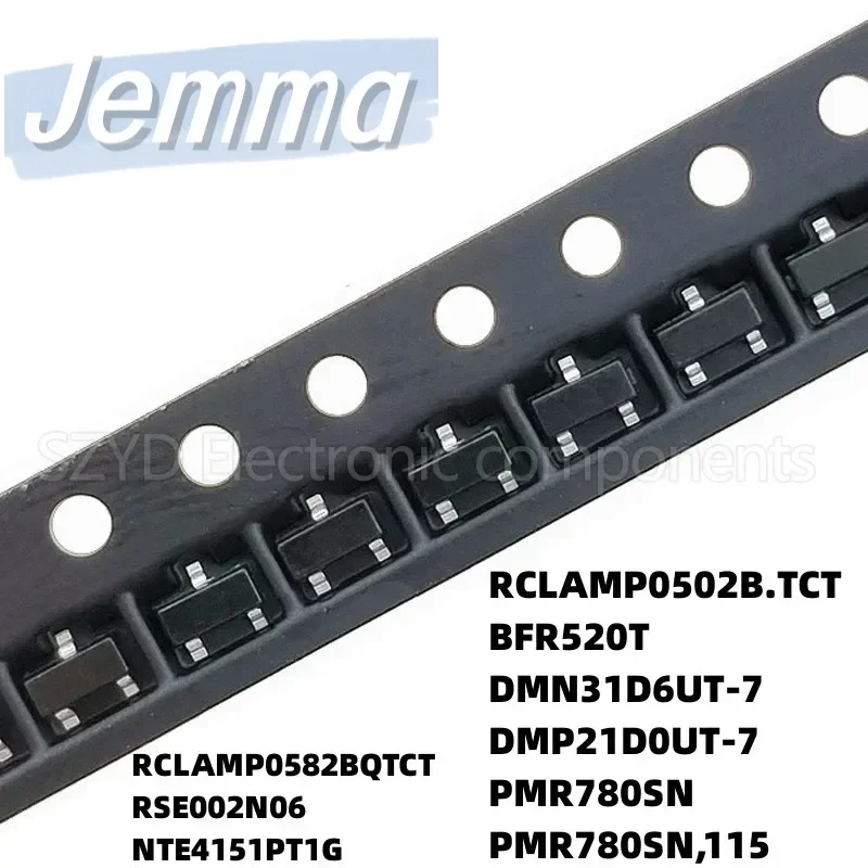 

100PCS SOT523 RCLAMP0582BQTCT RSE002N06 NTE4151PT1G RCLAMP0502B.TCT DMN31D6UT-7 DMP21D0UT-7 PMR780SN PMR780SN,115