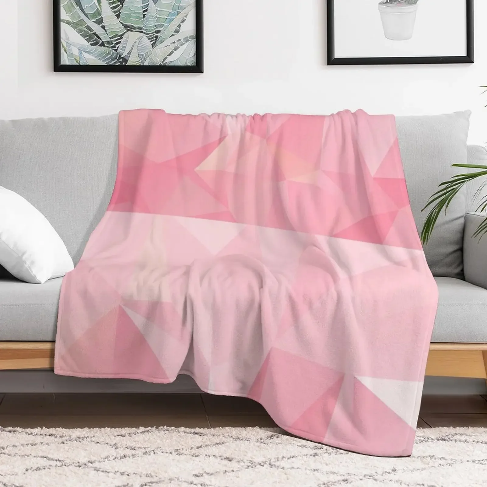 

Pink triangle Throw Blanket Hairy warm winter Blankets Sofas Of Decoration Extra Large Throw Blankets