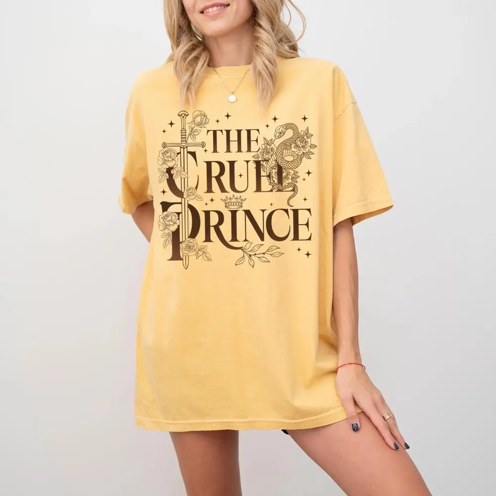 قميص الأمير القاسي كاردان وجود Bookish تي شيرت خيال فا قارئ تي شيرت هولي بلاك فوك أوف ذا إير ميرش حكاية خرافية داكنة Te #4