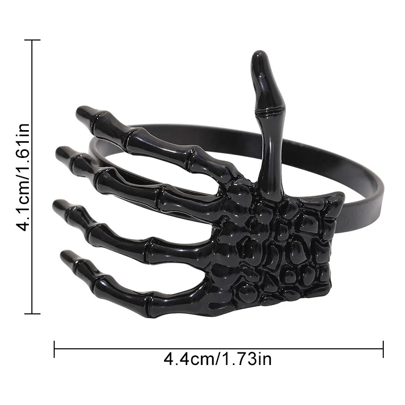 Halloween Napkin Rings Skeleton Hand Napkin Holder Skull Serviette Buckles Ring For Halloween Holiday Party Dinner Table Decor