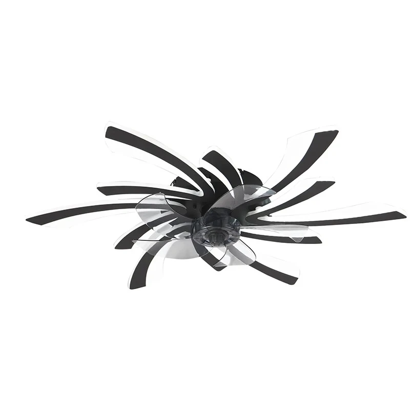 

Modern Bedroom Silent Fan with Ceiling Light and Remote Control Chandelier Timer Reversible 6 Speed Home Light Emitting