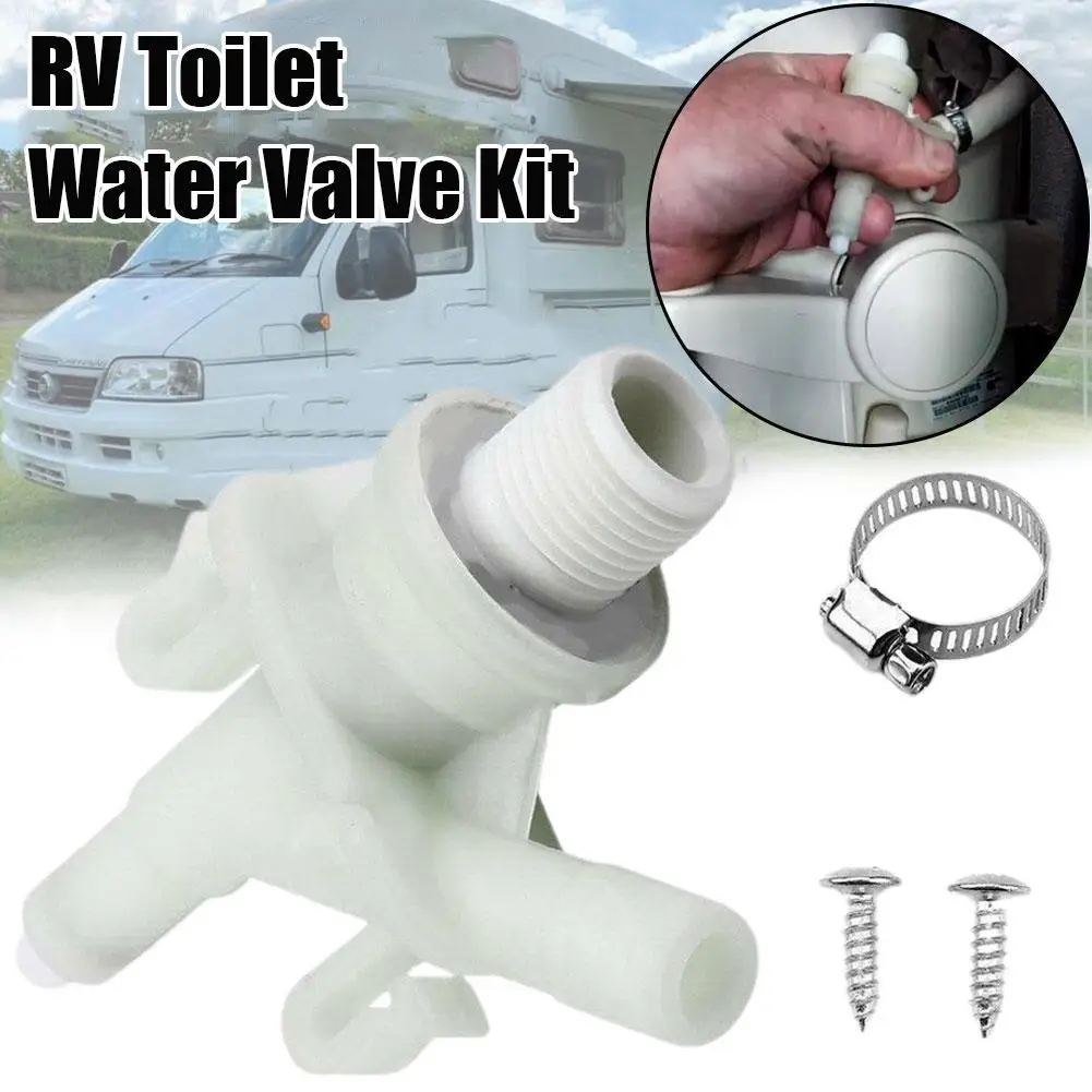 New Plastic Water Valve Kit 385311641 for Dometic 300 310 320 series - for Sealand marine toilet replacement P0W1