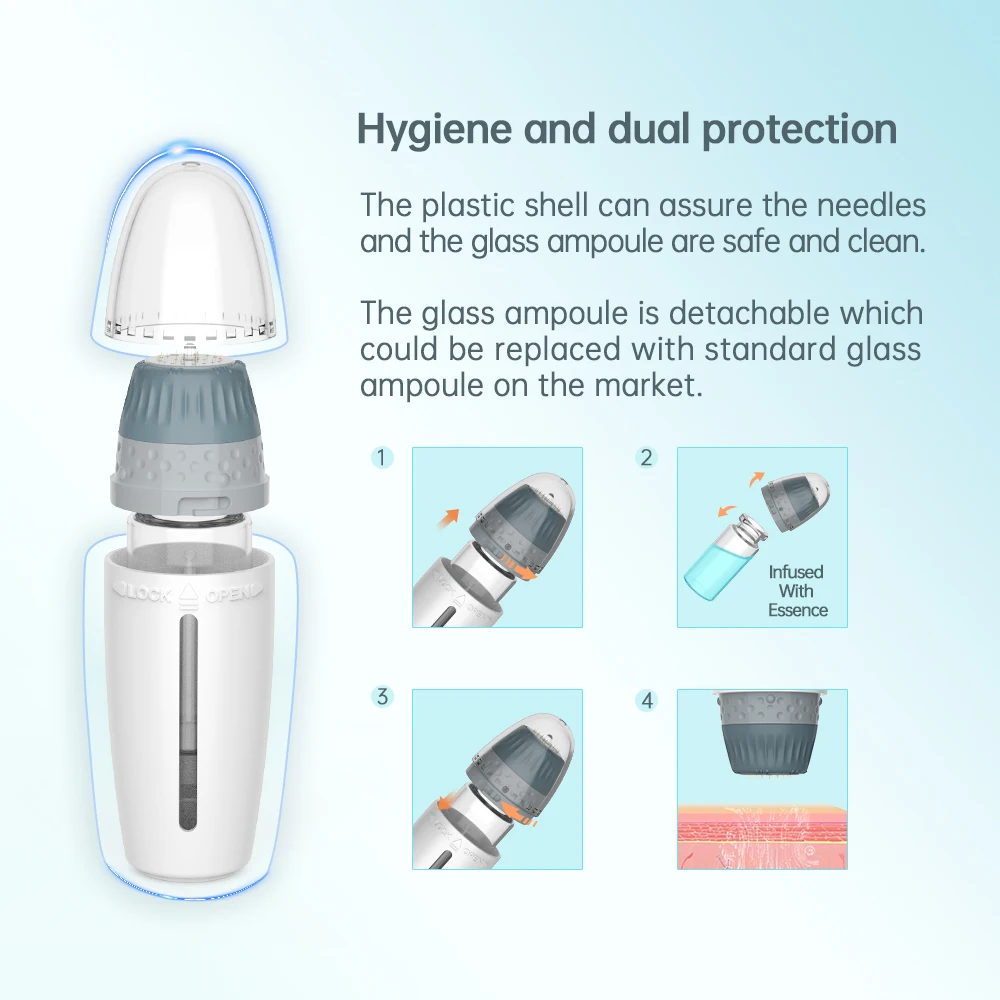 Derma Stamp Titanium Microneedle Bio Needle H24 Hydra Needle Efficient Adjustable Needle 0.25 mm  length