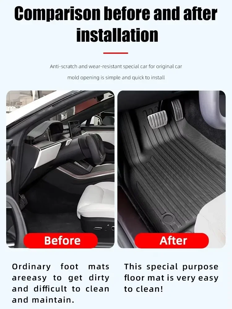 for Toyota Land Cruiser FJ 2026 RHD Car Floor Mats TPE Waterproof Anti-Slip Interior Foot Carpets Protective Mat Accessories detail image 9