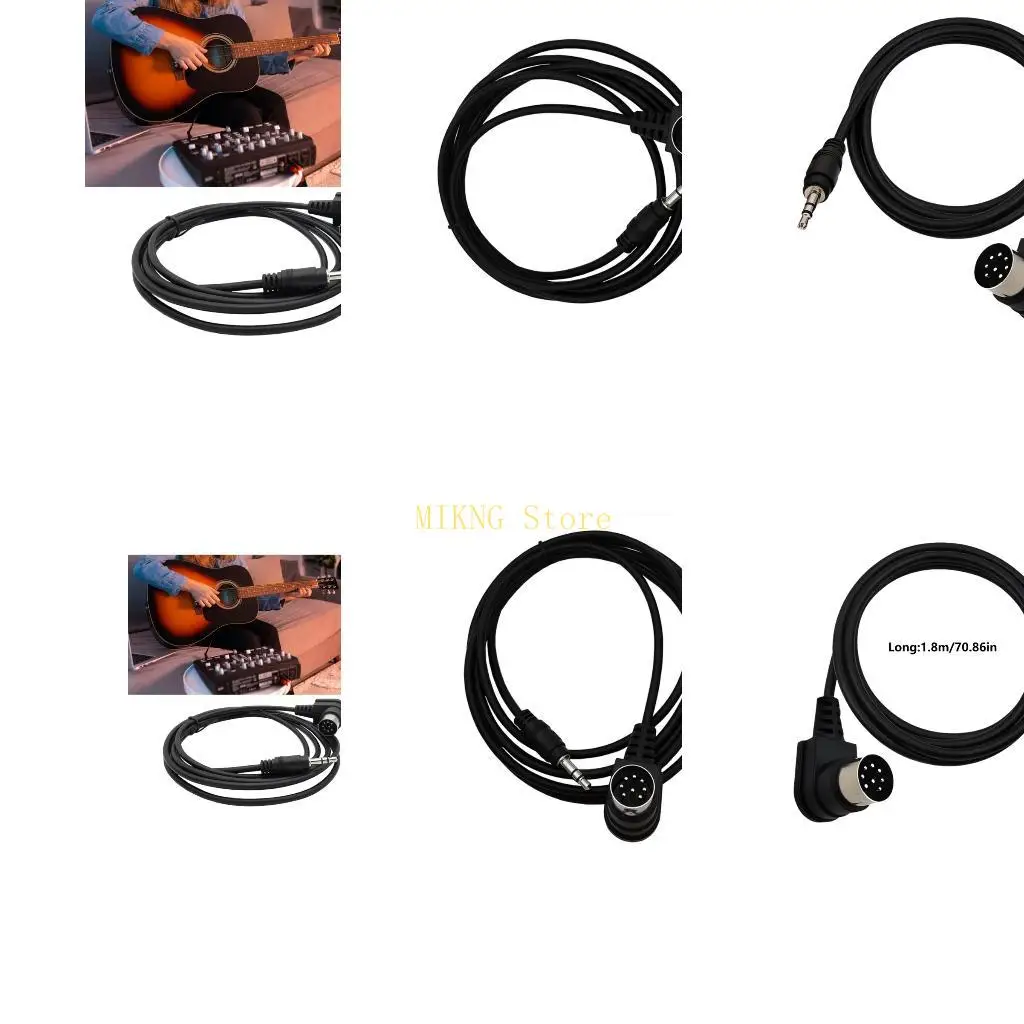 Instrument Cord, DIN 8 Pin to 3.5mm Male Cable 70.87inch/180cm Best Sale