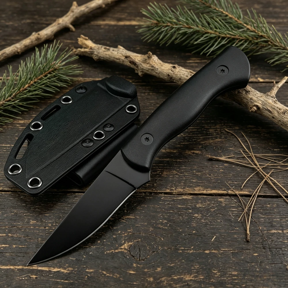 Hot Sale Fixed Blade Knife  Sheath Nylon Fiber Handle 7Cr13Mov Blade Outdoor Hiking Camping Multi-purpose Gear