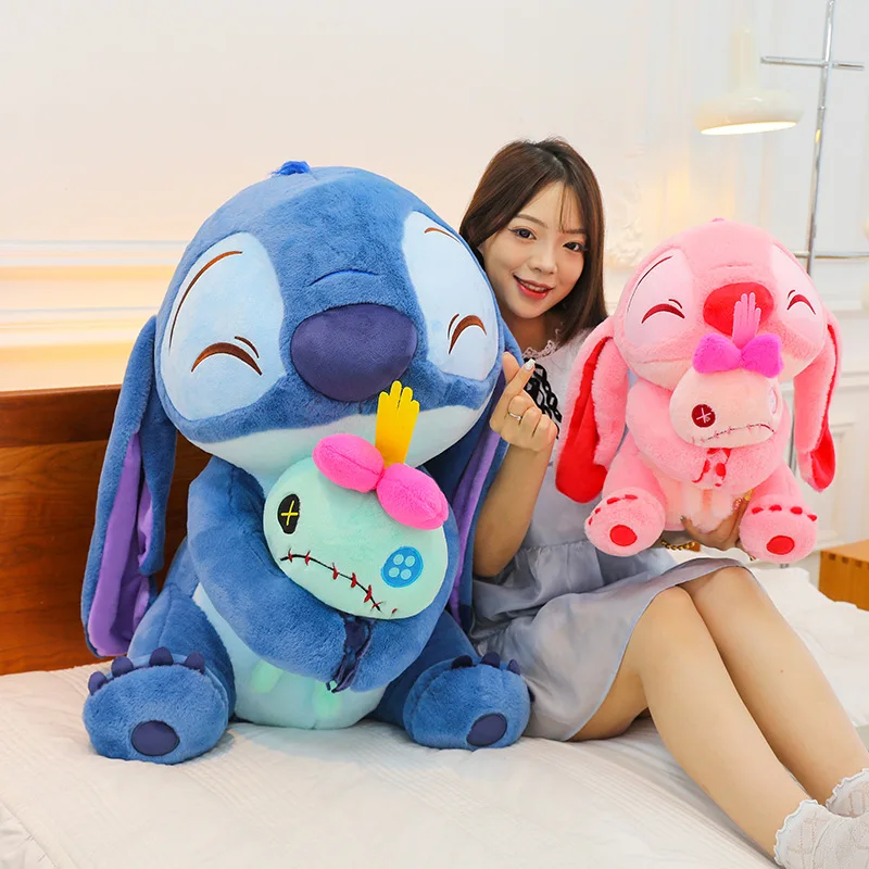 Big Size Lilo & Stitch Doll Scrump Cartoon Roze Engel Knuffel Leuke Anime Soft Gevulde Kawaii Kinderverjaardagscadeau