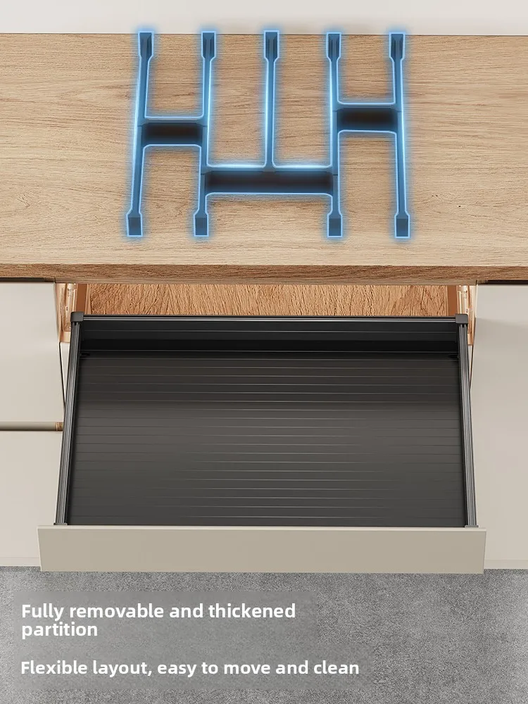 LMM tool pull basket kitchen cabinet dishwasher top thin drawer built-in storage