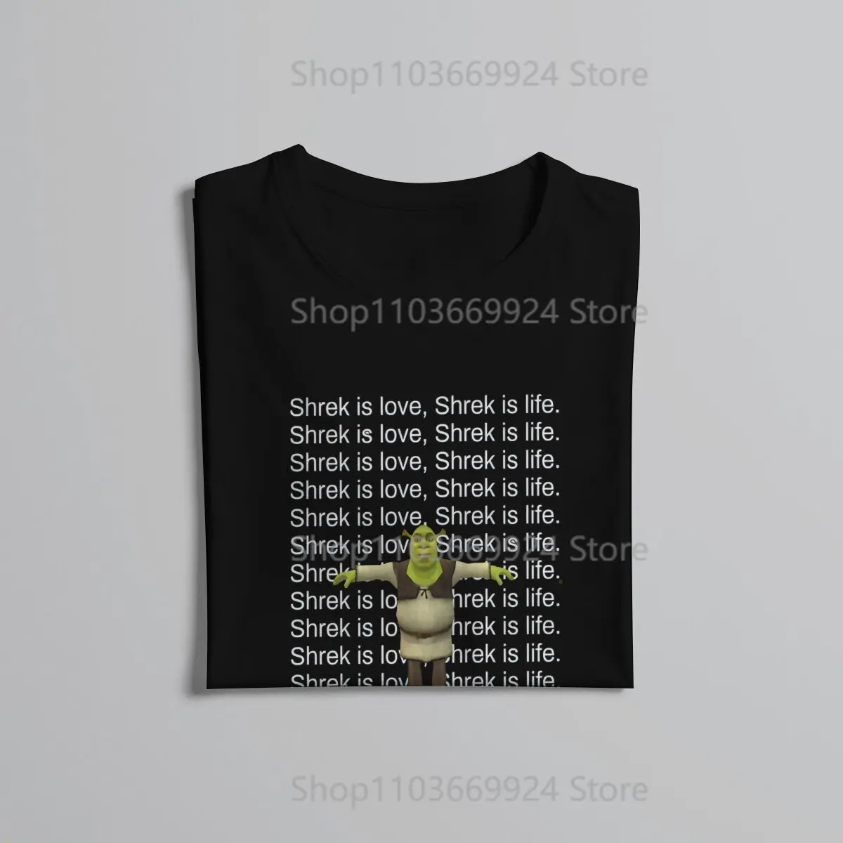 Shrek Cartoon Movie Is Life T Shirt Goth Men Tees Summer Clothing Polyester O-Neck TShirt