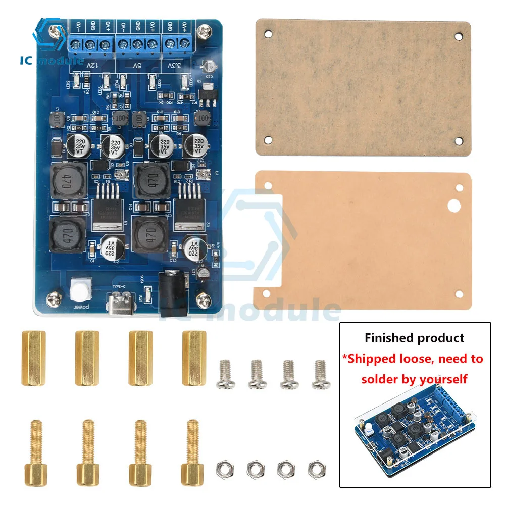 

DC-DC 5V 2A to 3.3V/4.5-25V Output Adjustable Boost And Buck Module XL6019 Power Module Type C