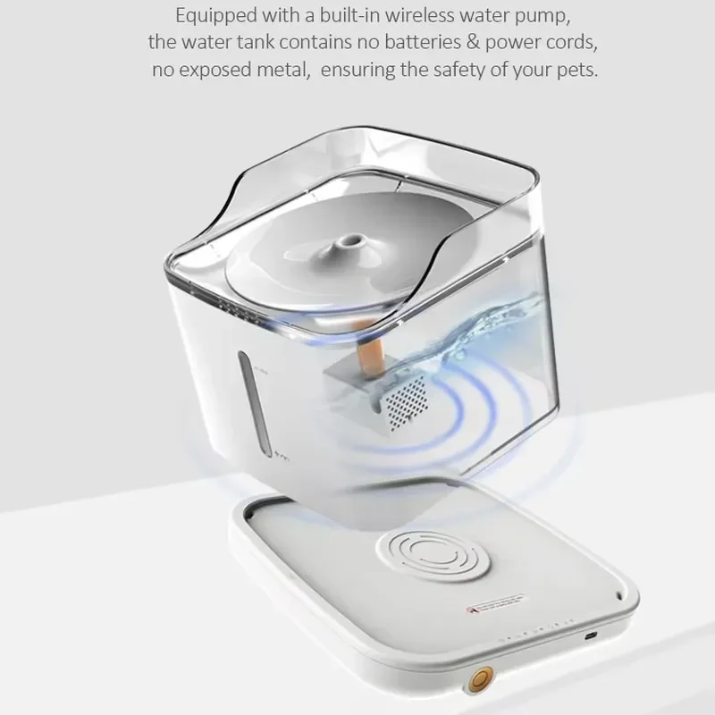 New Smart App Control Wifi 75oz/2.2L Pet Fountain Automatic Cat Water Fountain Dog Water Dispenser view 4