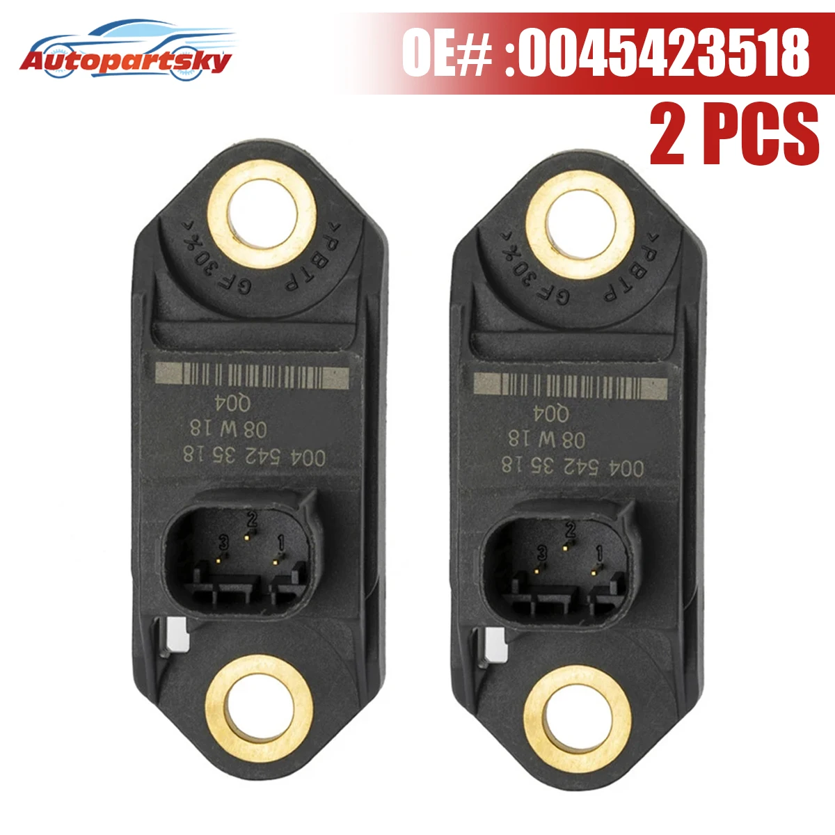 2PCS 0045423518 A0045423518 A 004 542 35 18 Acceleration Suspension Vertical Sensor For Mercedes-Benz C219 W204 W211 R230 S204