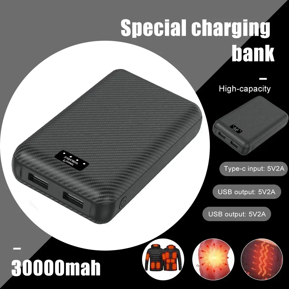 40000mAh PowerBank 7.4V DC Big Battery Portable Mobile Power Supply for Heating Vest Jacket Gloves Electric Heating Equipment