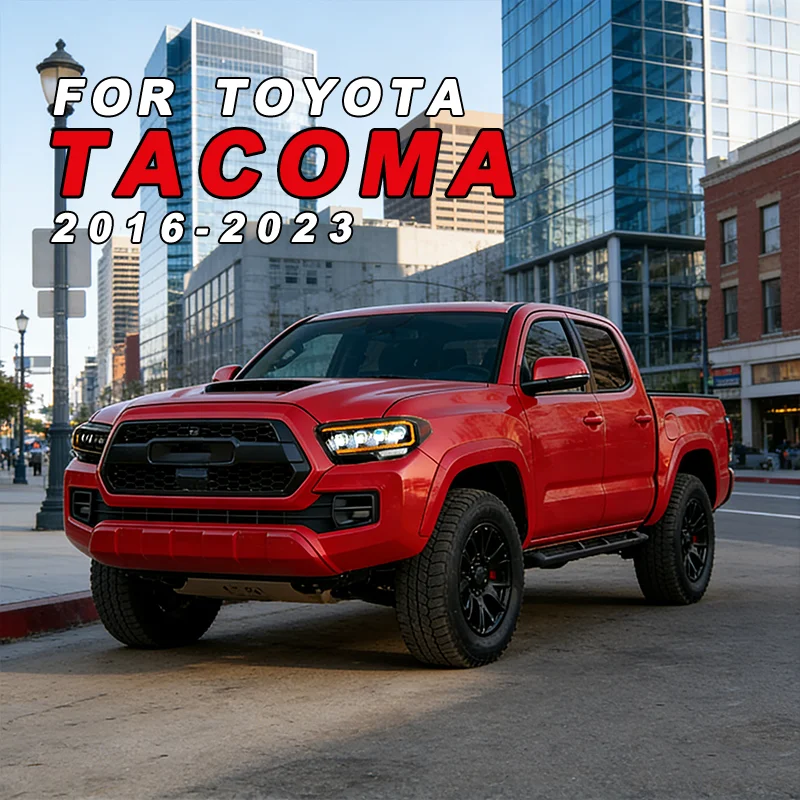 4 Projector LED Headlight Assembly For Toyota Tacoma 3rd Gen 2016-2023 N300