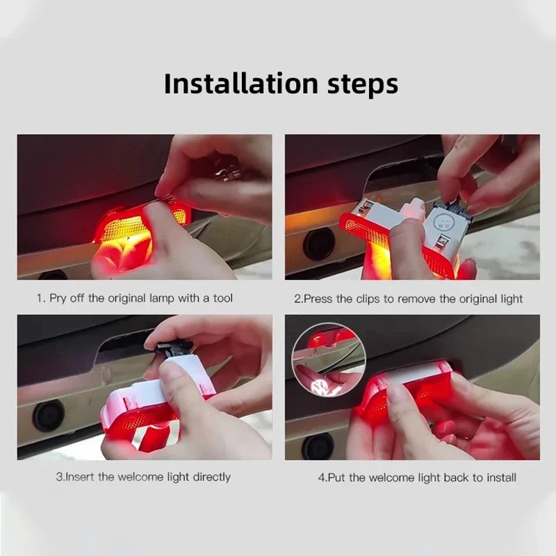 Car Door Welcome Light Logo Projector Lights Accessories For VW GTI Polo Golf Passat Tiguan Arteon Touareg Taigo Caddy Jetta Bee