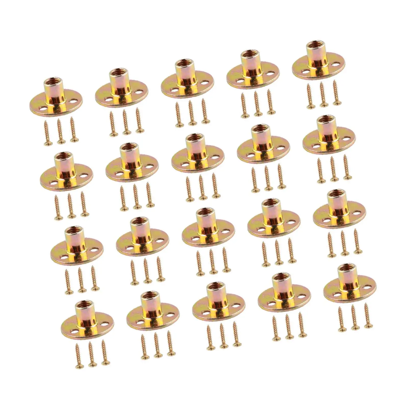 

20 комплектов винтов с Т-образными гайками и 3 отверстиями для монтажного оборудования с круглой основой проекта «сделай сам»