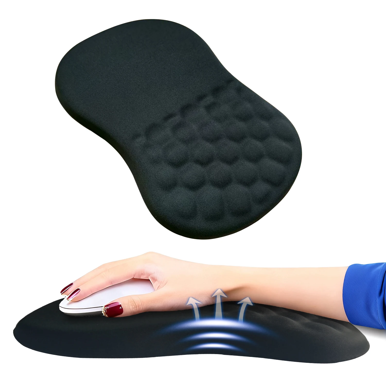 

Ergonomic Mouse Pad with 8 degree tilt angle, Wrist Rest Mousepad for Pain Relief, Computer, Laptop, Office & Home