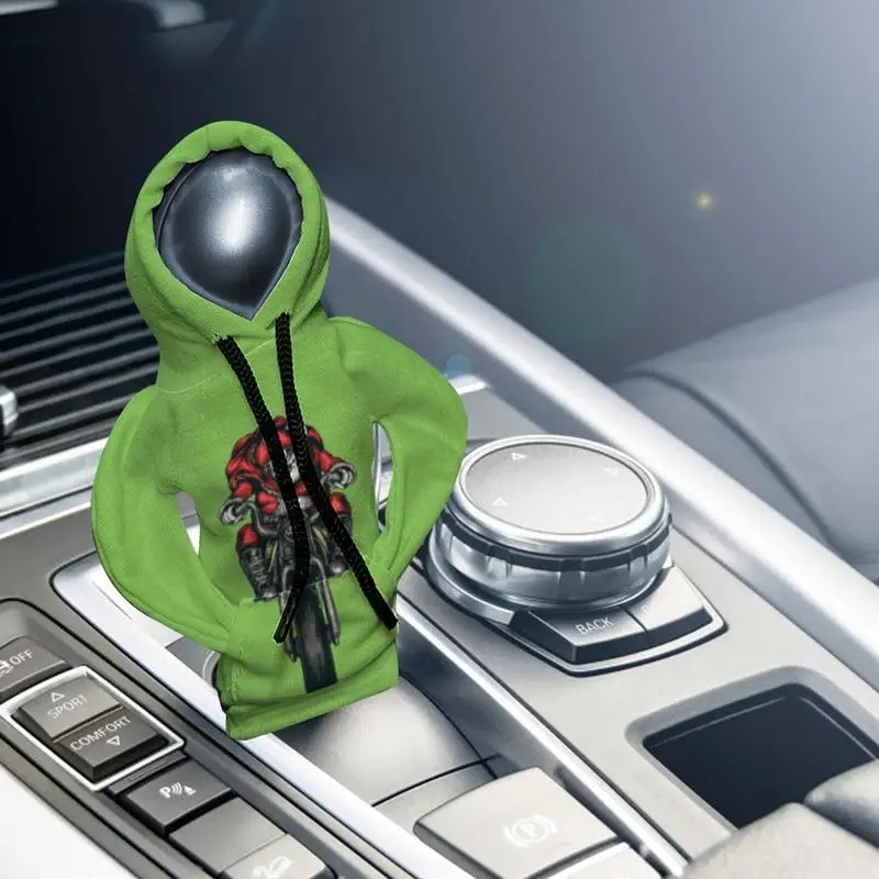 Hoodie สําหรับรถ SHIFT KNOB ตลกคริสต์มาสเกียร์รถ Stick Hoodie แฟชั่นคริสต์มาสตกแต่งรถเกียร์ SHIFT KNOB COVER รถ