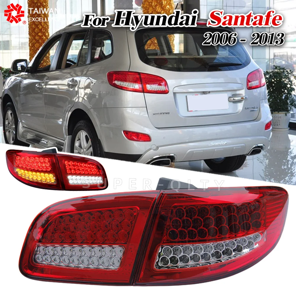 For Hyundai Santa-Fe 2006-2013 Taillights LED DRL Driving Brake Reverse Tail Lamp Assembly For Hyundai New Shengda 2 PCS