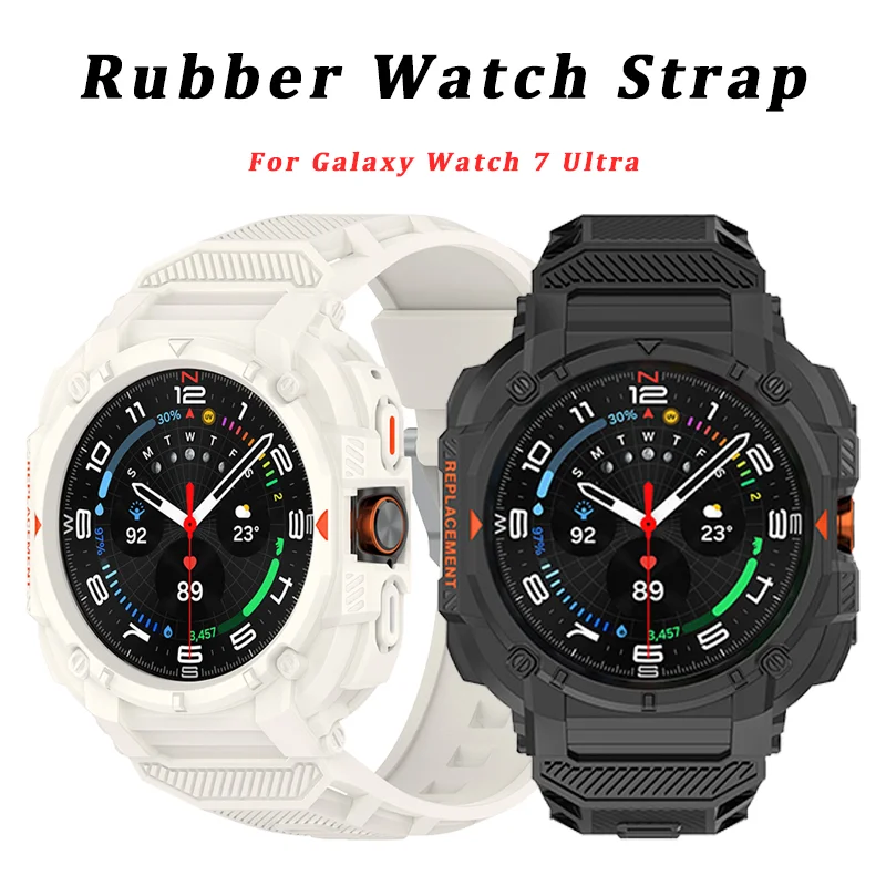 

TPU Case+Strap for Samsung Galaxy Watch 7 Ultra 47mm Band Silicone Accessories Bracelet for Galaxy Watch 7 Ultra Watchband