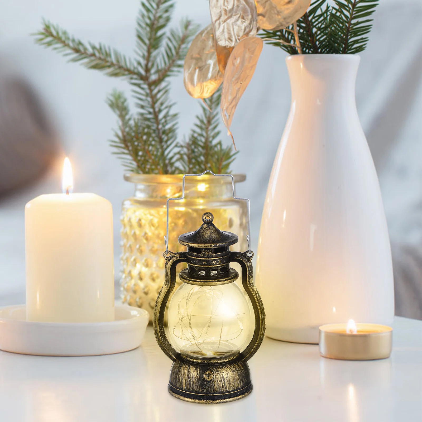 

1Pcs Handheld Lamp Vintage Style Decorative Lantern for Party Bar Ktv Home Wall Hanging Light Fixture Lamp