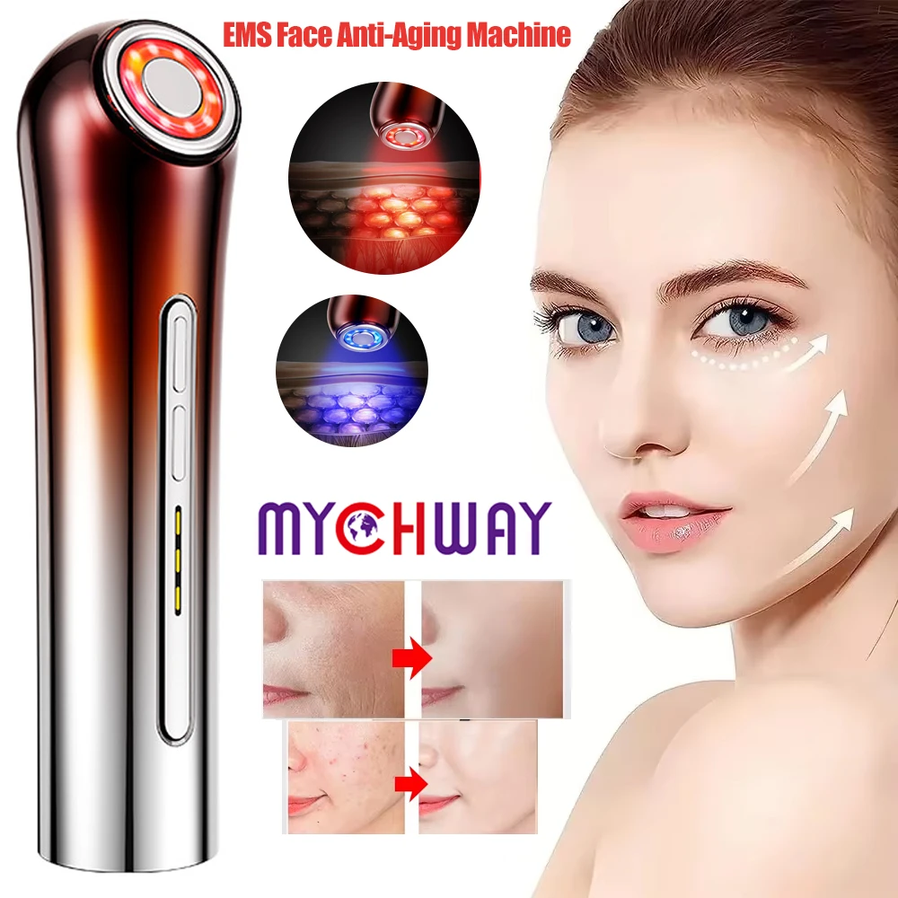 

High Frequency Face Skin Lifting Rejuvenation Photon Theory EMS Microcurrent Anti-aging Facial Tightening Massager Machine