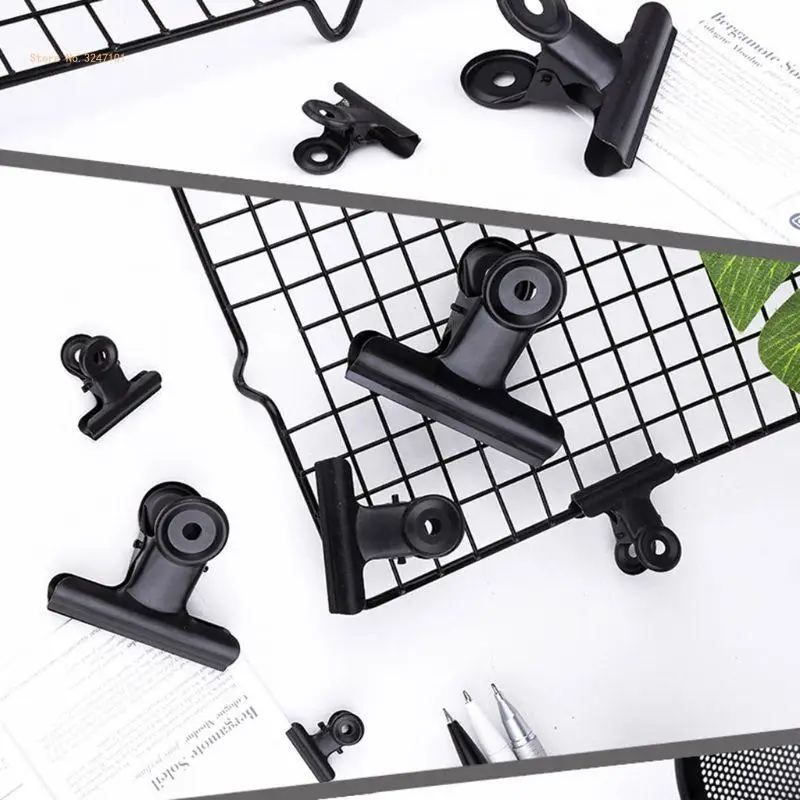 5 Stuks Brief Clips Rvs Zwart Metaal Papier Bestandsbinder Clips Dropship