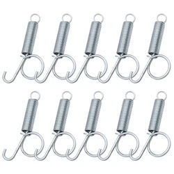 10 Packs Spring Hooks for Rabbit Cage Spring Latch Door Cage Accessories Wire Cage Clips Snap Hooks Multifunctional 3 Sizes