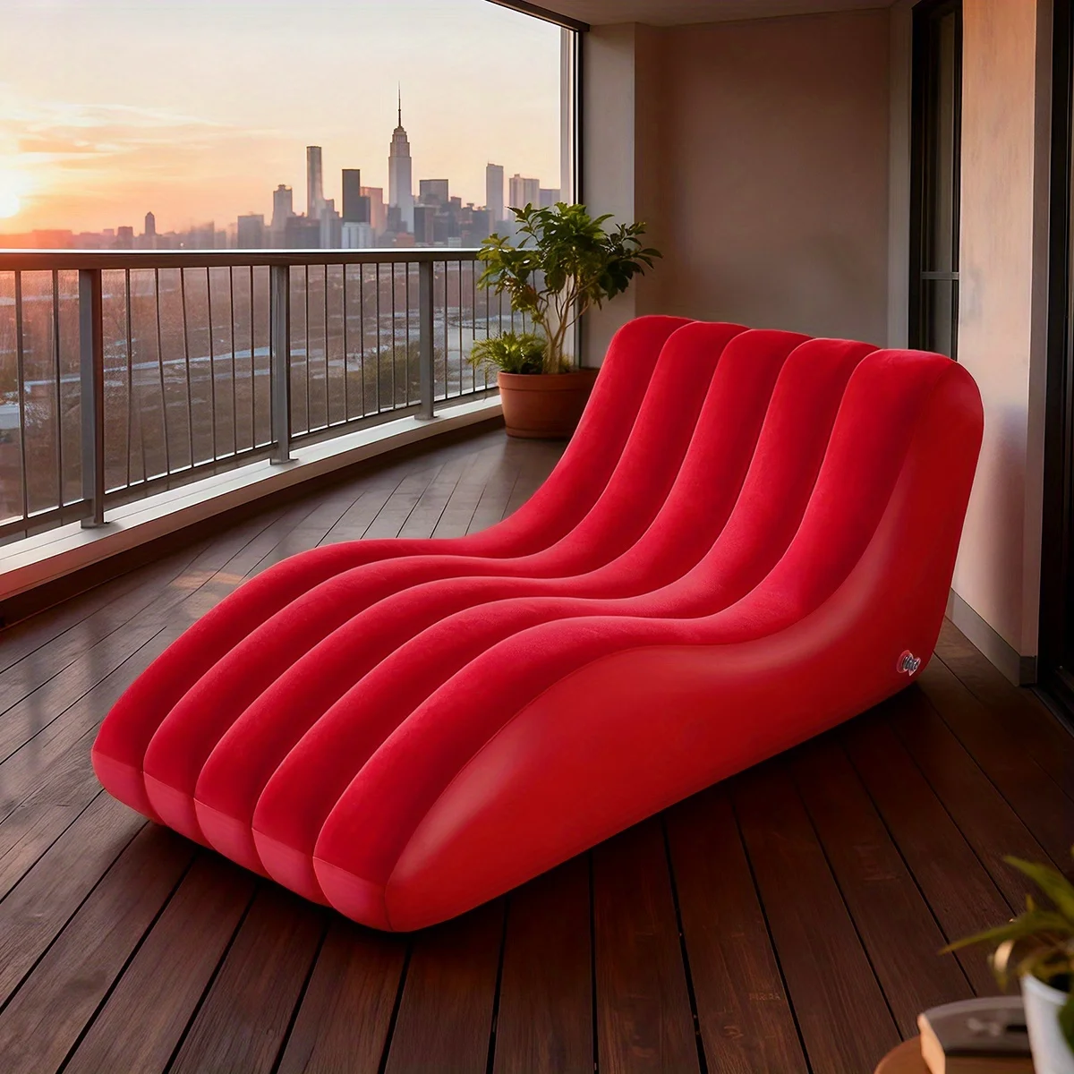 Inflatable Deck Chair, Inflatable Lounger Beach Air Sofa Chair Lazy Lounge Sofa for Indoor Living Room Bedroom, Outdoor Travel