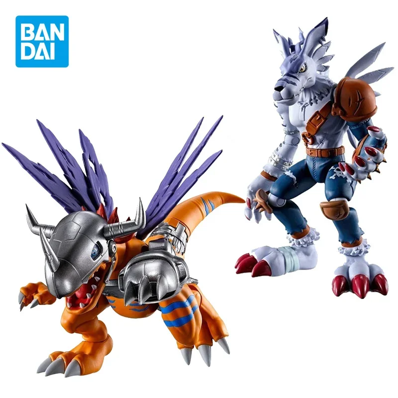 

Bandai Genuine Digimon Adventure Anime Action Figures SHODO Candy Toy Metal Greymon Were Garurumon Kits Model Collectibles Gifts