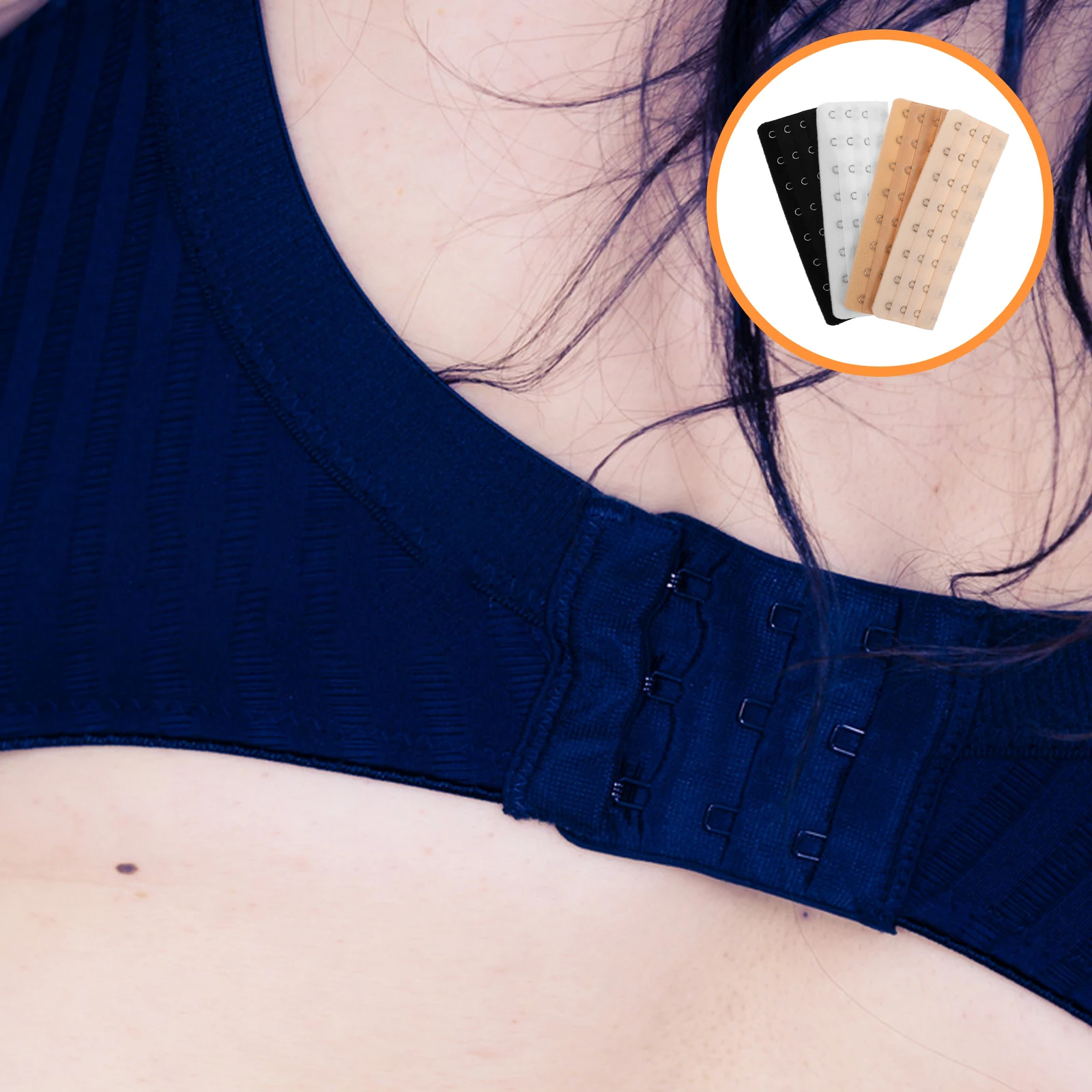 4 pezzi di estensione del reggiseno gancio per chiusura posteriore regolabile tessuto confortevole accessorio per lingerie durevole in metallo ampia fascia elastica modellante
