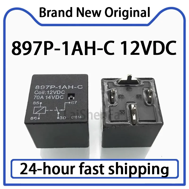 1PCS Brand New Genuine 897P-1AH-C 12VDC Car Relay 4-pin 70A