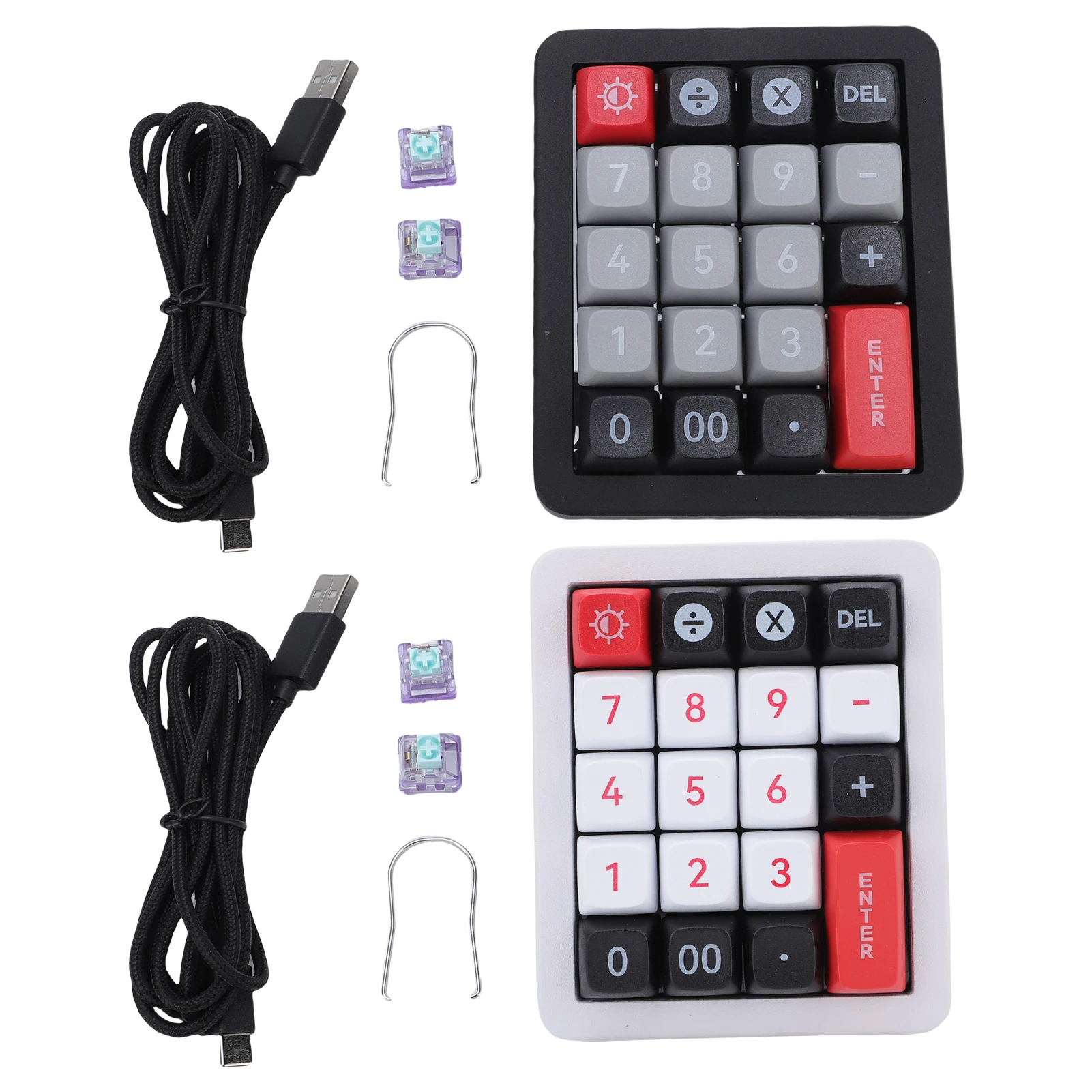 

Проводная цифровая клавиатура с возможностью горячей замены, механическая цифровая клавиатура с 12-светодиодной подсветкой RGB, программируемая панель для портативного компьютера