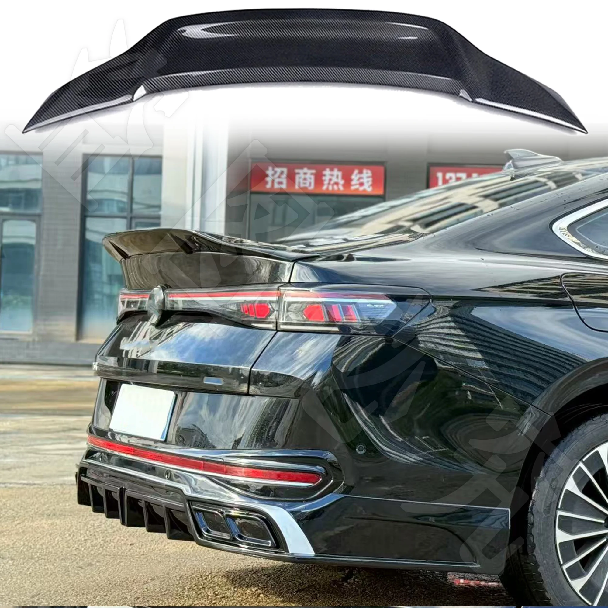 

For Volkswagen Passat B9/Magotan 2024 2025 100%carbon fiber high-quality rear spoiler trunk lid diffuser R-type automotive parts