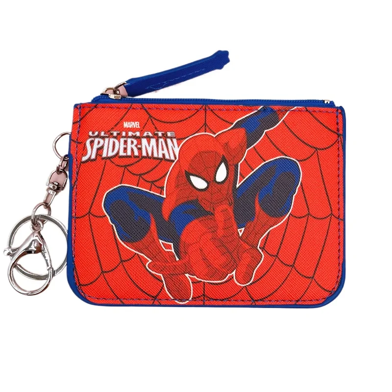 9X12cm Disney cartoon cars boys Spider-Man Captain America  Card & ID Holders shell leather case bus card hold Coin Purses