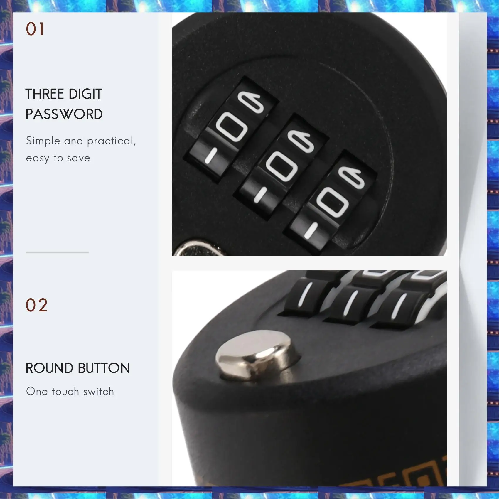 

2025 Plastic Bottle Password Lock Combination Lock Wine Stopper Vacuum Preservation For Furniture Hardware Lock Keeps Alcohol &