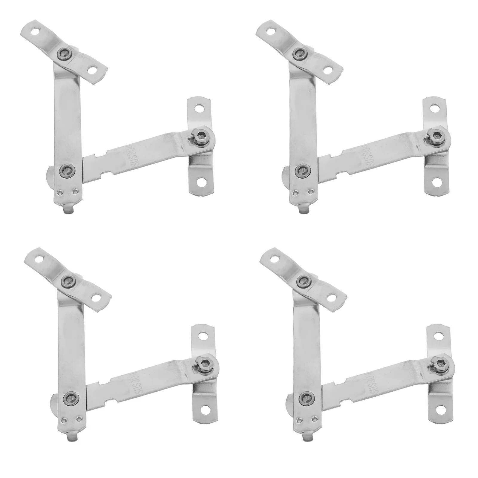 

4Pcs Stainless Steel Casement Stay Window Limiters Adjustable Windproof Sash Lock Security Restrictor Safety Catch for