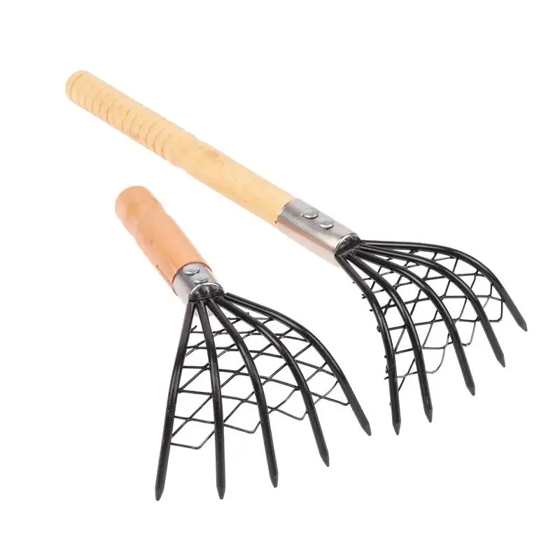 Multifunctional Stainless Rake Tool Portable Beach Clam Rake Seafood Shell Rake Garden Farm Digging Tools Weeding Farming Tool