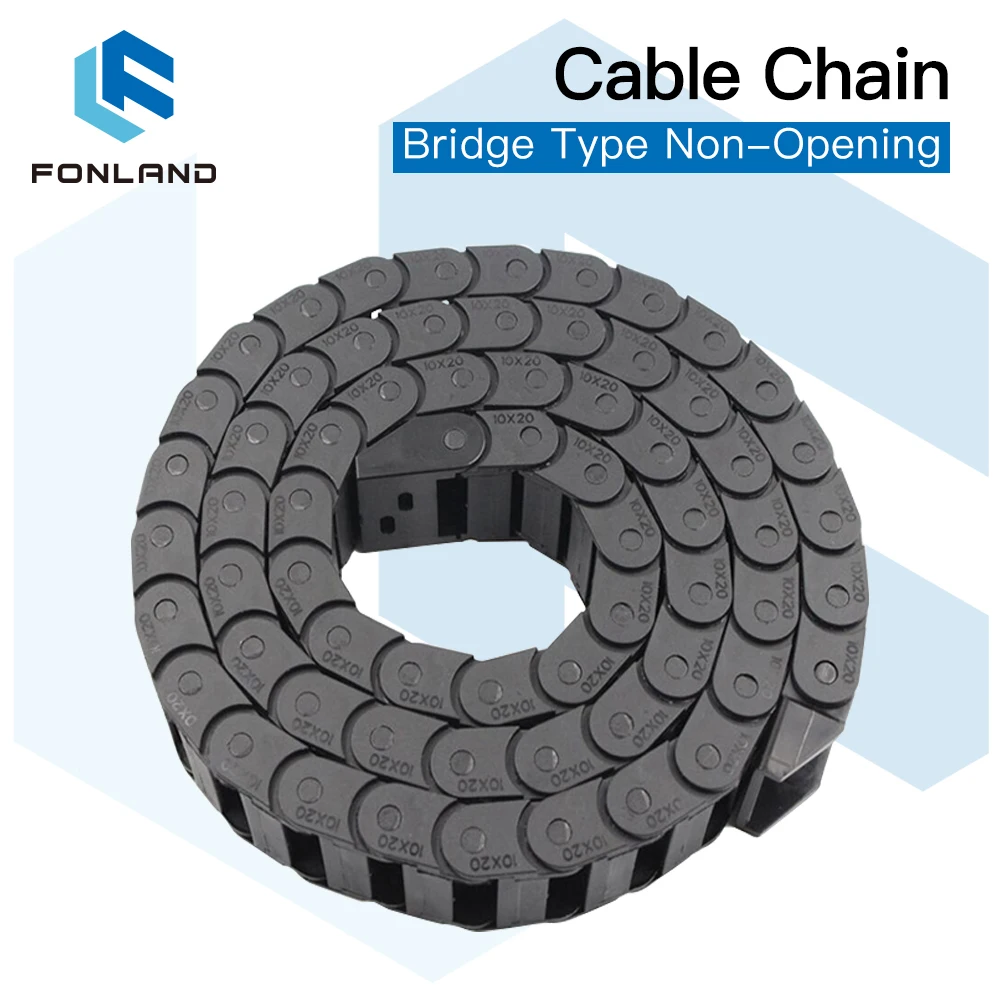 Fonland Cable Chains 15x15 15x20 15x30 15x40 mm Bridge Type Non-Opening Plastic Towline Transmission Drag Chain 1 Meter/Set