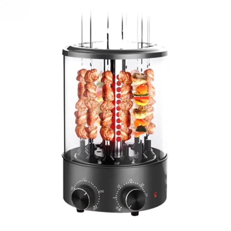 Home electric barbecue grill Skewer vertical self baking machine with automatic rotating smokeless grill