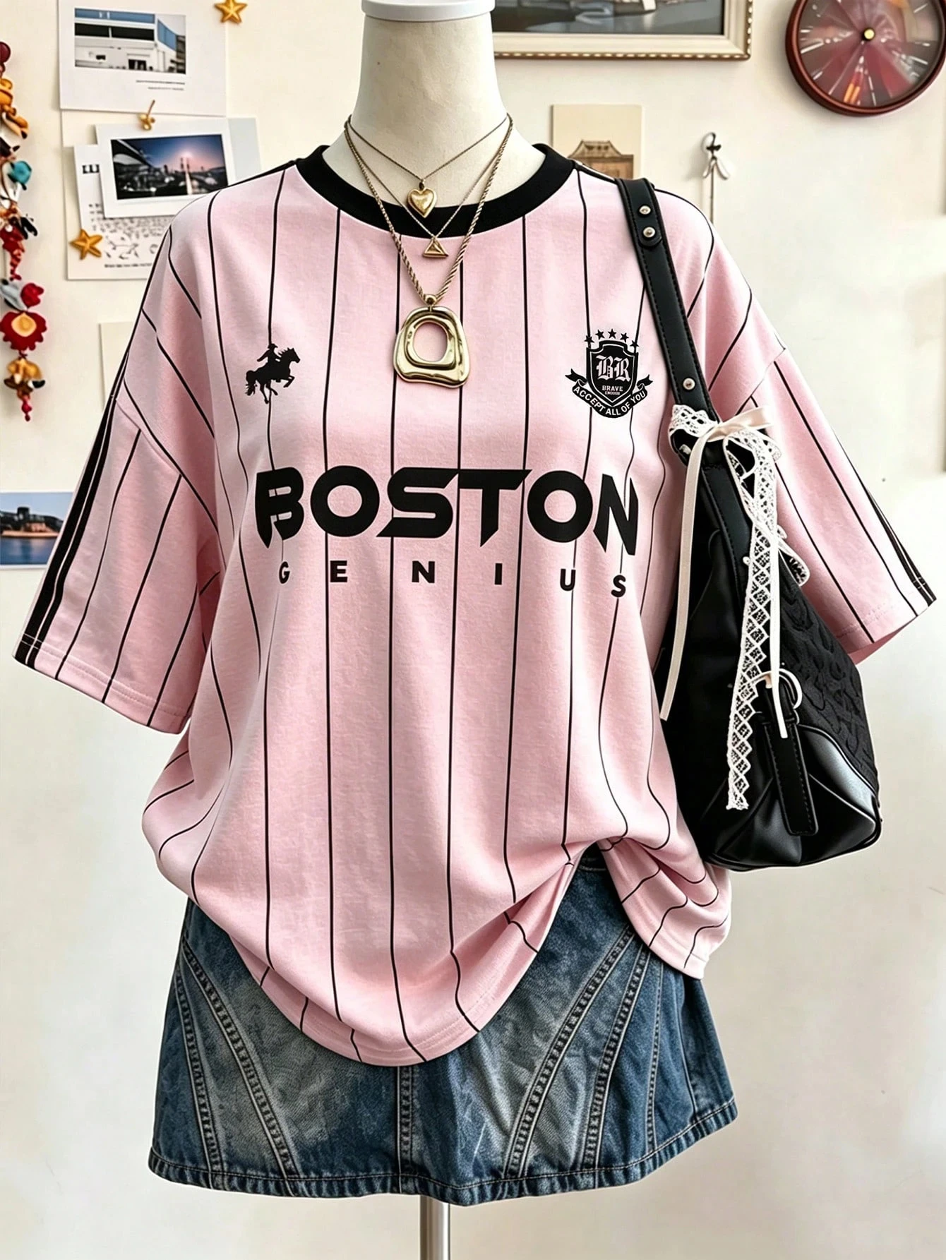 2026 Sommer Damen T-Shirt Hip Hop Streetwear Buchstaben-Schmetterling-Druck T-Shirt Harajuku Oversized Unisex Tops Lässige T-Shirts Y2K – Detail 5