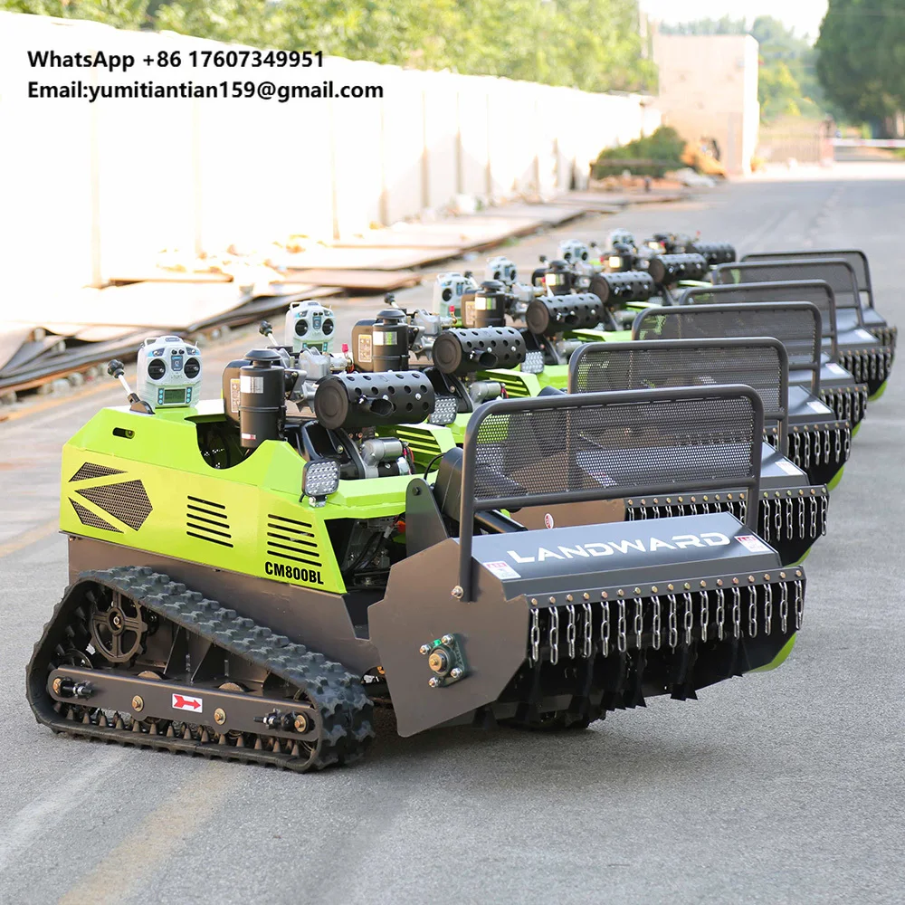 

Powerful Diesel Engine Farm EURO 5 Lawn Mower Robotic Crawler Wireless Remote Control Lawn Mower Slope Mower for Sale